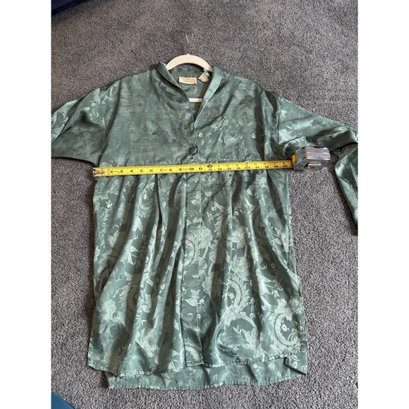 Victoria's Secret Gold Label Satin Sleep Shirt/Dress - Sage Green - size S/P - Picture 4 of 13